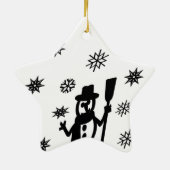 Neem dit sneeuwOrnament Keramisch Ornament (Achterkant)