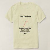 Neem dit stro Unisex Basic T-shirt (Design voorkant)