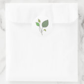 Neem drie bladeren ronde sticker (Tas)