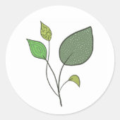 Neem drie bladeren ronde sticker (Voorkant)