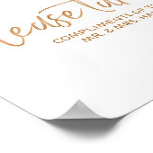 Neem een 8 x 10 Roos Gold Wedding Favors-teken Poster (Hoek)