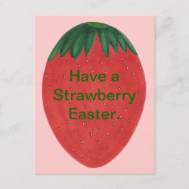 Neem een aardbei paasei Briefkaarten