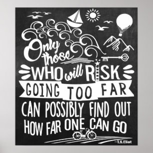 Neem een Adventure Typografie Chalkboard Poster