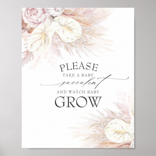 Neem een Baby op - Exotic Baby shower Sign Poster (Voorkant)