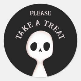 Neem een behandeling ronde sticker