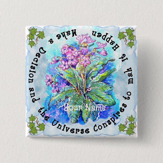 Neem een beslissing vierkante button 5,1 cm (Voorkant)