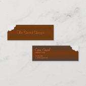 Neem een bite van chocolade mini visitekaartje (Voorkant / Achterkant)