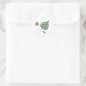 Neem een blad ronde sticker (Tas)