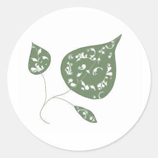Neem een blad ronde sticker