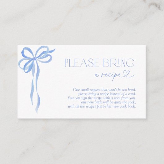 Neem een Blue Bow Enclosure Kaart mee (Voorkant)