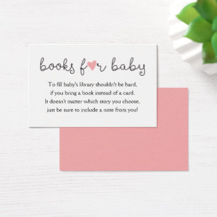 Neem een boek Aanvraag Kaart Baby Meisje Douche Ro