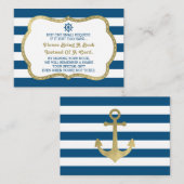 Neem een boek Kaart, Ahoy, Nautical Shower Faux Go Informatiekaartje (Voorkant / Achterkant)