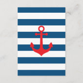 Neem een boek Kaart, Ahoy, nautisch, Baby shower Informatiekaartje (Achterkant)