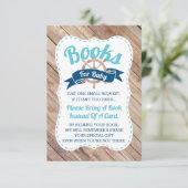Neem een boek Kaart, Ahoy, nautisch, Baby shower Informatiekaartje (Staand voorkant)