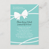 Neem een boek Kaart, Baby shower, Robin's Egg Blue Informatiekaartje (Voorkant)