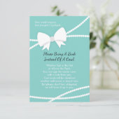 Neem een boek Kaart, Baby shower, Robin's Egg Blue Informatiekaartje (Staand voorkant)