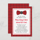 Neem een boek Kaart, klein Man, Baby shower Informatiekaartje (Voorkant / Achterkant)