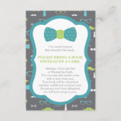 Neem een boek Kaart, klein Man, Baby shower Informatiekaartje (Voorkant)