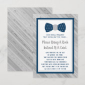 Neem een boek Kaart, klein Man, Baby shower Informatiekaartje (Voorkant / Achterkant)