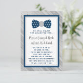 Neem een boek Kaart, klein Man, Baby shower Informatiekaartje (Staand voorkant)