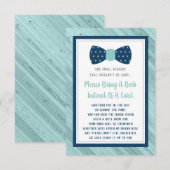 Neem een boek Kaart, klein Man, Baby shower Informatiekaartje (Voorkant / Achterkant)