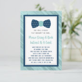 Neem een boek Kaart, klein Man, Baby shower Informatiekaartje (Staand voorkant)