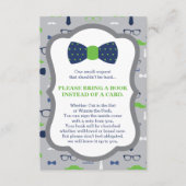 Neem een boek Kaart, klein Man, Baby shower Informatiekaartje (Voorkant)