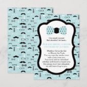 Neem een boek Kaart, klein Man, Baby shower Informatiekaartje (Voorkant / Achterkant)