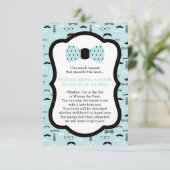 Neem een boek Kaart, klein Man, Baby shower Informatiekaartje (Staand voorkant)