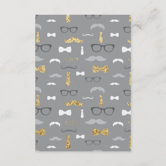 Neem een boek Kaart, klein Man, faux glitter Informatiekaartje (Achterkant)