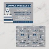 Neem een boek Kaart, klein Man, teddybeer Informatiekaartje (Voorkant / Achterkant)