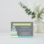 Neem een boek Kaart, klein Man, teddybeer Informatiekaartje (Staand voorkant)