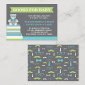 Neem een boek Kaart, klein Man, teddybeer Informatiekaartje (Voorkant / Achterkant)