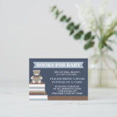 Neem een boek Kaart, klein Man, teddybeer Informatiekaartje (Staand voorkant)