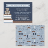 Neem een boek Kaart, klein Man, teddybeer Informatiekaartje (Voorkant / Achterkant)