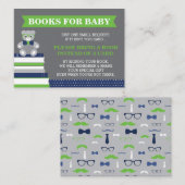 Neem een boek Kaart, klein Man, teddybeer Informatiekaartje (Voorkant / Achterkant)