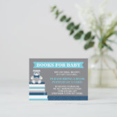 Neem een boek Kaart, klein Man, teddybeer Informatiekaartje (Staand voorkant)