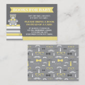 Neem een boek Kaart, klein Man, teddybeer Informatiekaartje (Voorkant / Achterkant)