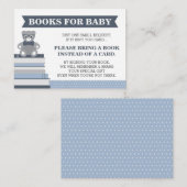 Neem een boek Kaart, klein Man, teddybeer Informatiekaartje (Voorkant / Achterkant)