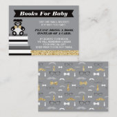 Neem een boek Kaart, klein Man, teddybeer Informatiekaartje (Voorkant / Achterkant)