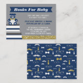 Neem een boek Kaart, klein Man, teddybeer Informatiekaartje (Voorkant / Achterkant)