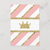 Neem een boek Kaart, kleine prinses, faux glitter Informatiekaartje (Achterkant)