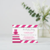 Neem een boek Kaart, kleine prinses, faux glitter Informatiekaartje (Staand voorkant)