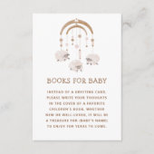 Neem een boek mee | Boho Sheep Baby shower aanvraa Informatiekaartje (Voorkant)