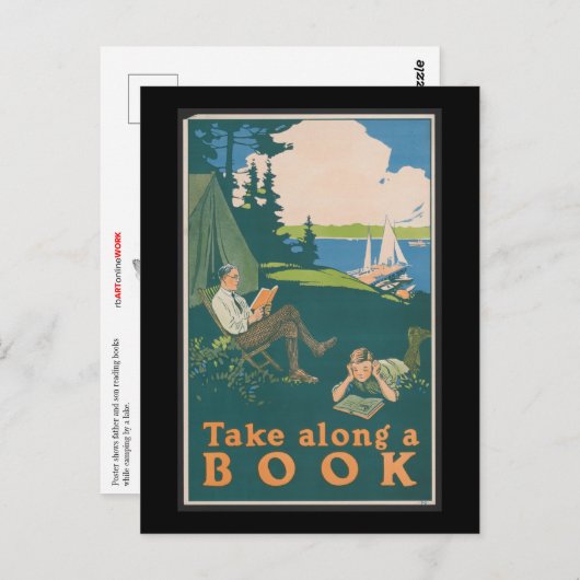 Neem een boek mee briefkaart (Voorkant / Achterkant)