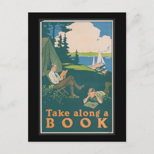 Neem een boek mee briefkaart (Voorkant)