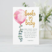 Neem een boek mee in plaats van Kaart – Meisje Roz (Staand voorkant)