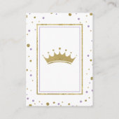 Neem een boek mee Kaart, prinses, Baby shower Informatiekaartje (Achterkant)