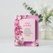 Neem een boek mee Roze Orchideeën Fuchsia Baby sho Kaart (Staand voorkant)