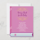 NEEM EEN BOEK MEE Roze Paarse Hoesjes Baby showers Kaart (Voorkant)